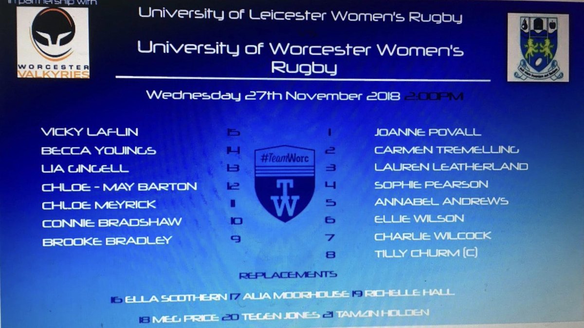 Buzzing to play my first game of rugby today after 8 1/2 months 💪🏼 let’s bring back a win 💙💙 #teamworc #wednesdayisawinningday