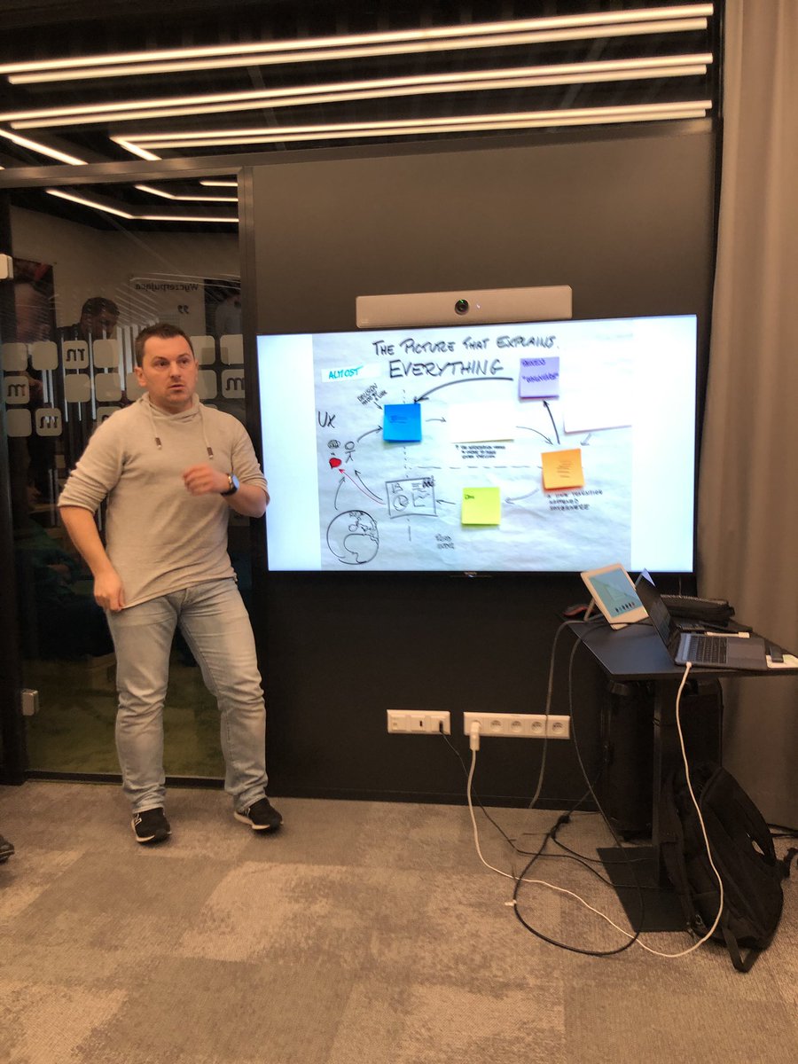 ptymura's tweet photo. U nas, dla nas @mBankpl  o #EventStorming mowil, tlumaczył i przekonywał @mariuszgil . Huge THX for your presentation!!! https://t.co/BjC8LSCT7F