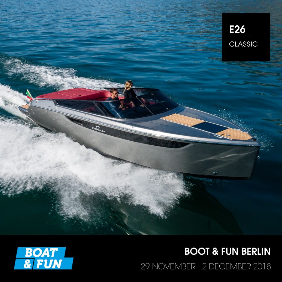 Cranchi_Yachts's tweet photo. Meet the two Cranchi superstars, the #T36Crossover and the brand new #E26Classic from tomorrow in #Berlin.
Boot & Fun Berlin
29 November - 2 December
BOATS ON DISPLAY
T36 Crossover | E26 Classic https://t.co/17ZrHAHLyB