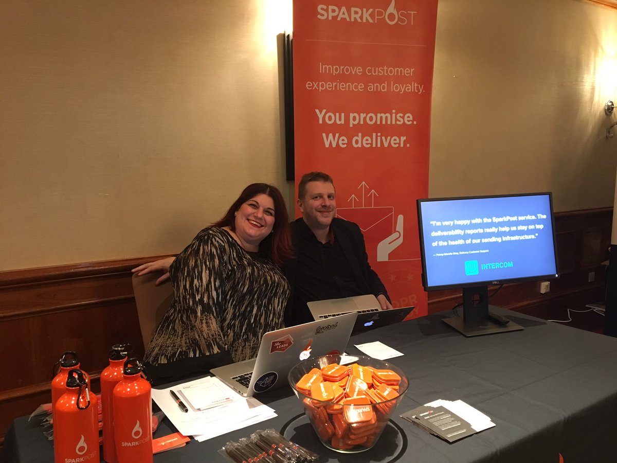 tuck1s's tweet photo. Come and ask us about @SparkPost Signals - actionable insights on your email streams - from the team today at #emailconf #SparkPostSignals https://t.co/5A7MtwS3G0