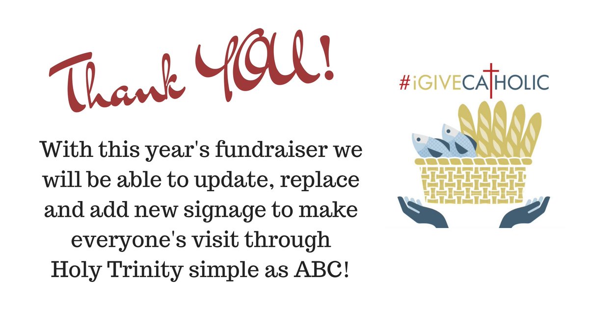 holytrinityptc's tweet photo. Thank you for following our campaign on social media!
You can still donate to our #iGiveCatholic campaign through our website or at our parish office.
#iGiveCatholic #GivingTuesday #archatlanta #cfnga https://t.co/abF3CYXmDg