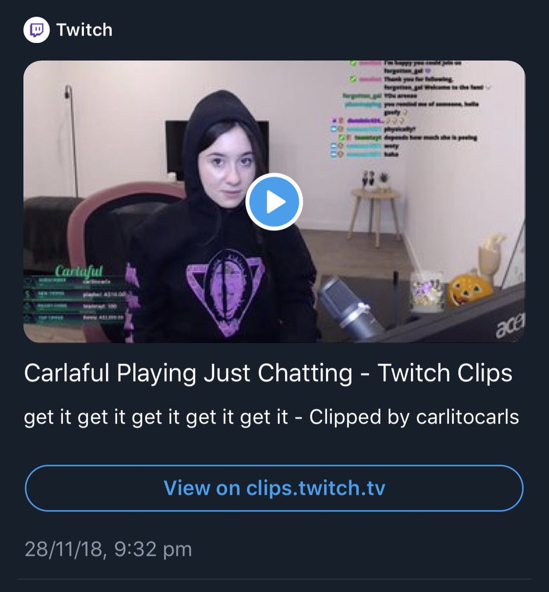 Carla tweet media