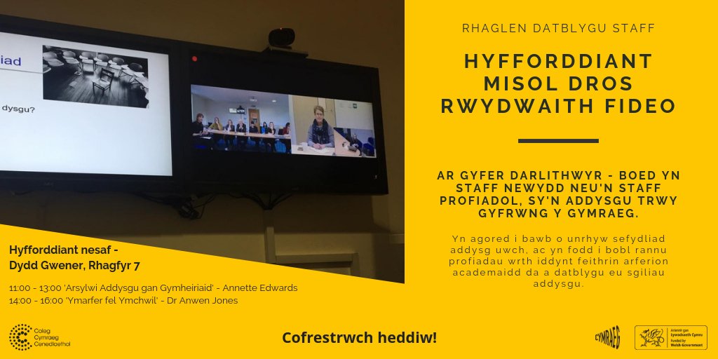 Coleg Cymraeg Ôl-radd (@cccolradd) on Twitter photo *DARLITHWYR*
📒 Gweithdy Datblygu Staff
📅 Rhagfyr y 7fed
✉️ Mwy o wybodaeth: datstaff@colegcymraeg.ac.uk
📝 Cofrestrwch: bit.ly/2BpWrwV *DARLITHWYR*
📒 Gweithdy Datblygu Staff
📅 Rhagfyr y 7fed
✉️ Mwy o wybodaeth: datstaff@colegcymraeg.ac.uk
📝 Cofrestrwch: bit.ly/2BpWrwV
