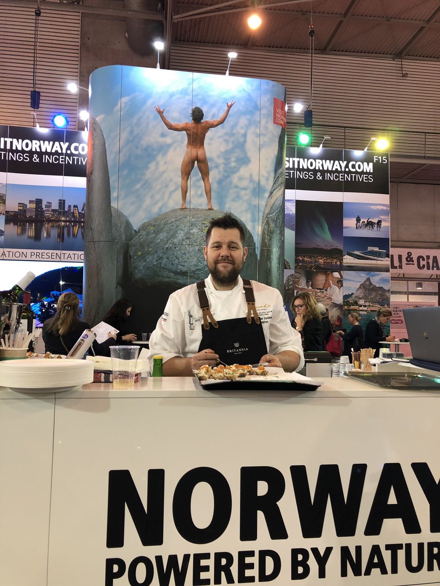 Naked Norway and a chef with a smile, I’m in! <a href="/IBTMevents/">IBTM</a> #barcelona