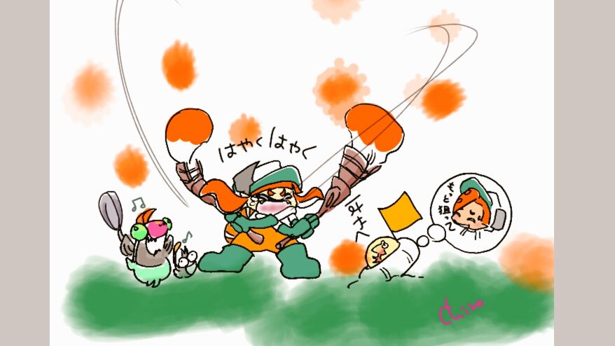 Chiro 今夜もいい夢を Splatoon2 Salmonrun Nintendoswich イカガール タコボーイ イラスト通り お絵描き アイビスペイント T Co Xqxo9bmipt Twitter