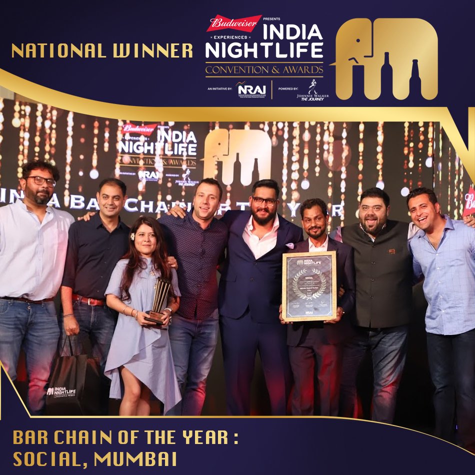 Social- is an urban hangout designed to take you offline while still keeping you connected. Social has created its name and space in FnB industry through creativity and innovation. Kudos for being the national category winner of INCA “Best Bar Chain Of The Year” at #INCA2018.