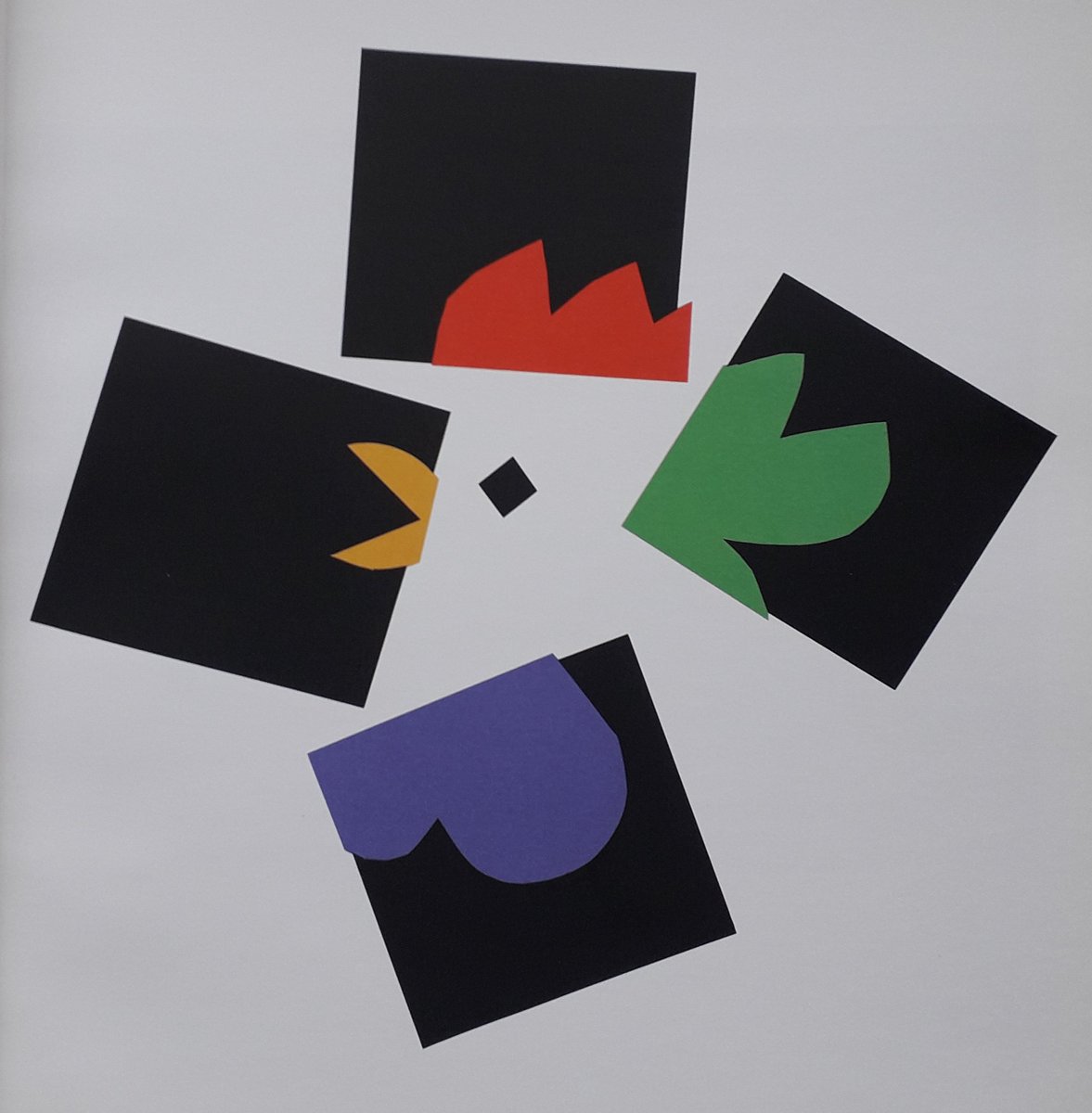 Paul Rand poster for Art Directors Club of New York, 1988. 'The abstract and concrete join hands.'. From Design, Form and Chaos.  #paulrand #GraphicDesign