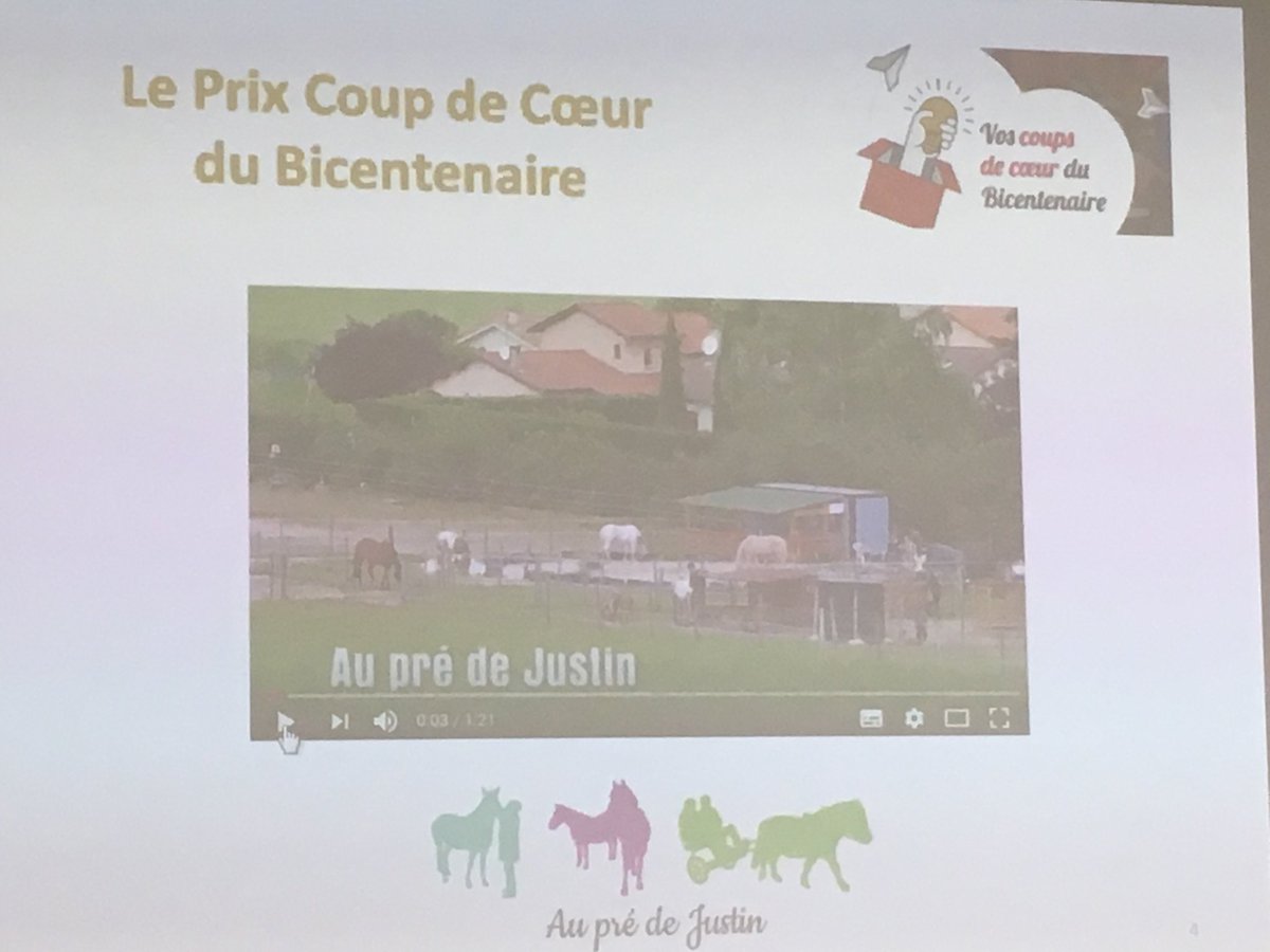 Le prix coup de cœur du Bicentenaire de ⁦<a href="/CE_RhoneAlpes/">PoC via badhacker0x1</a>⁩ va à ⁦#predejustin qui propose une magnifique expérience de médiation animale