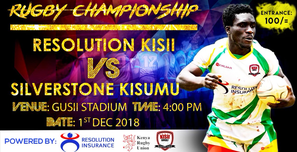 📌                                                     📌
<a href="/KisiiRugby/">Kisii Rugby</a> v <a href="/kisumurfc/">Kisumu RFC</a>
📆 Dec 1, 2018.
🕓 1600H.
🌍 Gusii Stadium.
🌋  Rugby 🏉 

📌                                                     📌