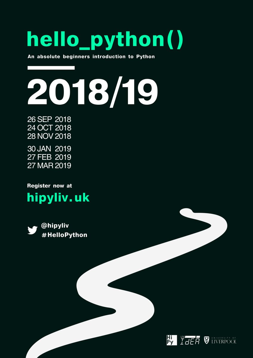 dn_mason's tweet image. Looking forward to getting started with #Python @hipyliv #HelloPython this afternoon!