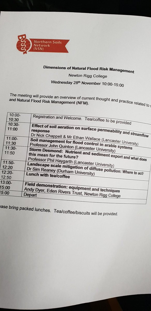 ProfPHaygarth's tweet photo. Nice @Soil_Science NorthernSoils gathering with @simreaney @John_Quinton @edendtc @EdenRiversTrust organized by @bogtrotter99 thanks https://t.co/YoZ5zUGfML