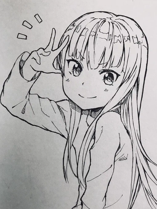 #落書き
ミリペンで描いた子 