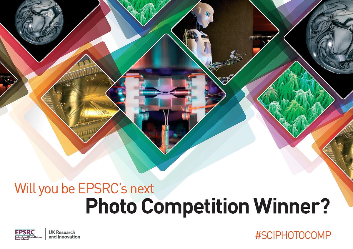 EPSRC's tweet photo. Calling EPSRC-funded researchers! You have just 3 weeks to enter our #SciPhotoComp. Get snapping to win some great prizes! ๐ธ https://t.co/hcasPQTAId https://t.co/OLhWErAd5A