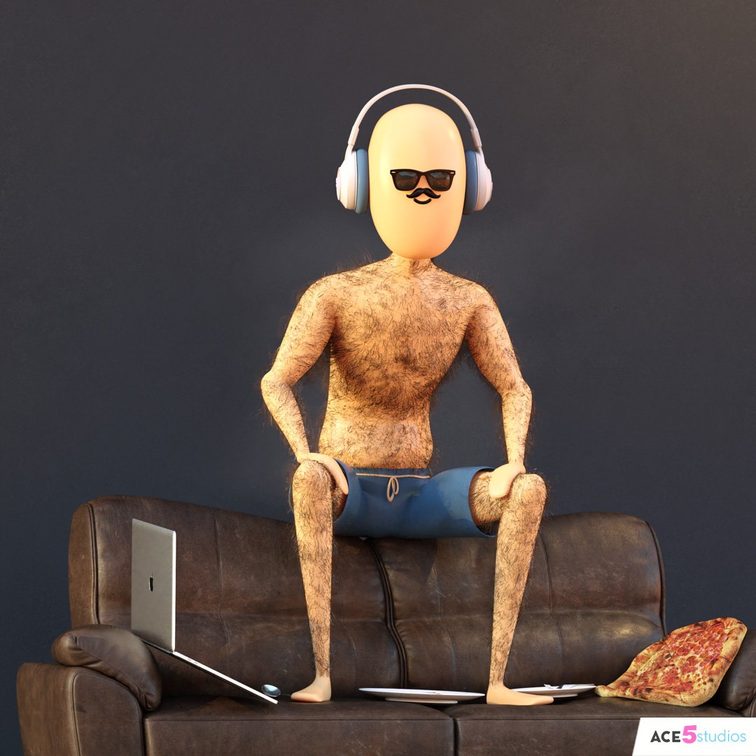 Did someone say "more hair"? Just some renders with @CgAxis furniture, love the pack i got from them! 
Get the 5j character pack from ace5studios.com/5j 

#c4d #cinema4d #characterrig #rigging #rig #stock #characterdesign #dailyart #cgart