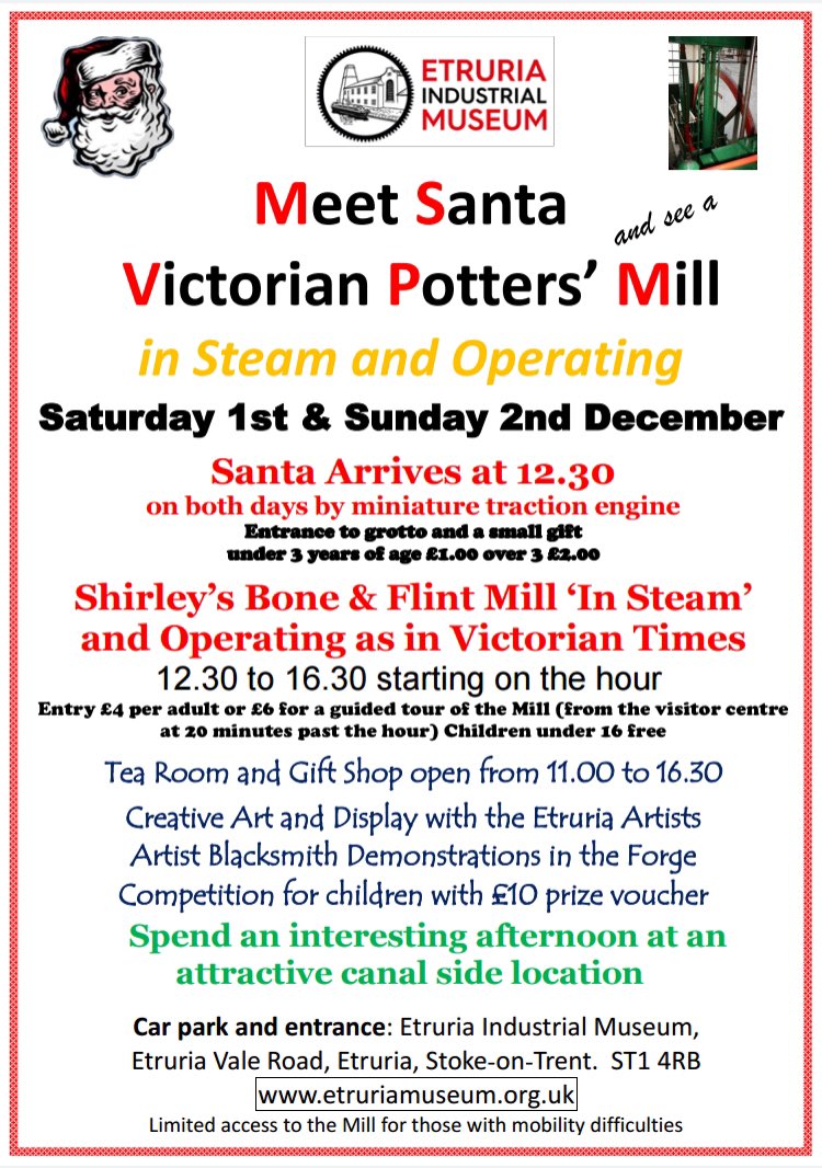 Plenty going on this weekend - @SpodeWorks #DudsonMuseum @GladstoneMuseum @EtruriaMuseum #ChristmasinStoke #bottleovens