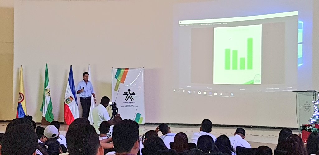 edumenaro's tweet photo. Con la conferencia: Vocación y uso del suelo en el departamento del Cesar, @ccampocuello, Secretario de Agricultura del Cesar, le cuenta a la comunidad #SENA  
la importancia de implementar nuevas tecnologías en los procesos agrícolas. 
#IICongresodeBiotecnologíaYAgroindustria. https://t.co/exPBGjT1GP
