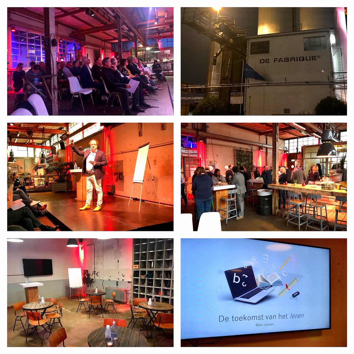 MrcJansen's tweet photo. Altijd goed om een workshop te faciliteren voor enthousiaste vakmensen op het #sympodium van #OCC #Opleidingen #Contractcatering #25Jaar.
En op zo’n fantastische lokatie @DeFabrique. Mijn dag is goed! https://t.co/aN9kZ6pjeE