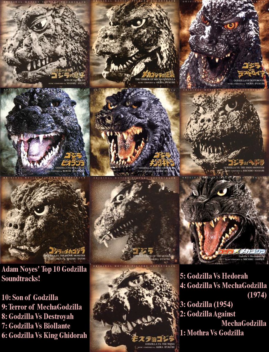 My top 10 #Godzilla scores
#MusicScores #Soundtracks