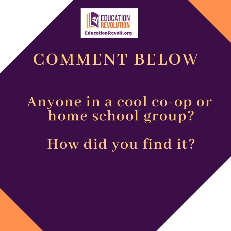 Anyone in a cool co-op or homeschool group? How did you find it?

#Homeschool #HomeEducate #LifeofaHomeschoolMom #SimpleHomeschool #parents #teachers #Educhat #students #EarlyEd #ElemSchool #K12