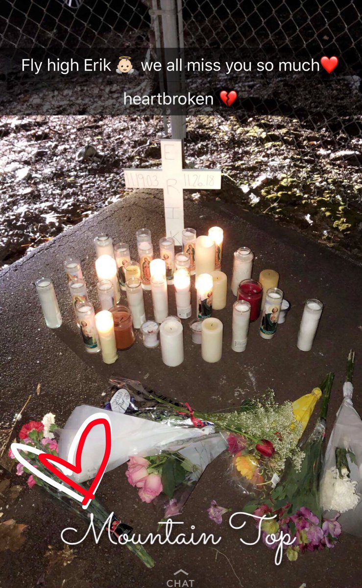 Fly High Erik. Please stay lookin over all of us. Everyone misses you ❤️👼🏻 11/26/18 Rest Easy.