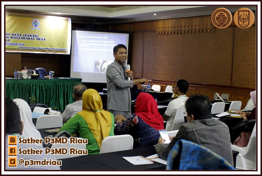 RiauP3md's tweet photo. Paparan Materi Oleh Narasumber Pada Orientasi Tugas Penyedia Peningkatan Kapasitas Teknis Desa (P2KTD) 
Program Pembangunan dan Pemberdayaan Masyarakat Desa (P3MD) Provinsi Riau Tahun Anggaran 2018
#Satkerp3mdriauyes...!
#PIDProvinsiRiau
#P3MDProvinsiRiau
#DPMDProvinsiRiau https://t.co/IDYthonzSJ