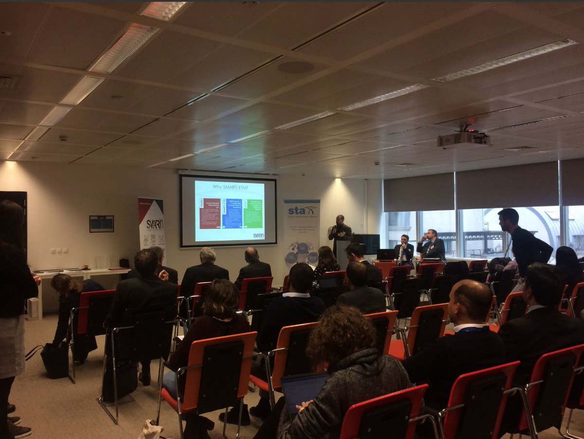 smartietn's tweet photo. @smartietn fellows presenting at the 2018 @Smart_Transp Alliance Annual Conference and Innovation Awards yesterday at @SPFMobilite. They had a great opportunity to join industry experts in a discussion about opportunities and challenges in intelligent transport infrastructures! https://t.co/CiM9YeTrO5