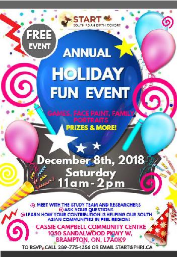 STARTstudy1's tweet photo. As we promised, here's A PEEK into what we are up to! #participantengagement Come join us at our holiday photoshoot happening in your area @CityBrampton! We promise some family fun for all our participants @ROPpublichealth @OPHA_Ontario #STARTstudy #birthcohort #PopulationHealth https://t.co/UQjEU5gt0x