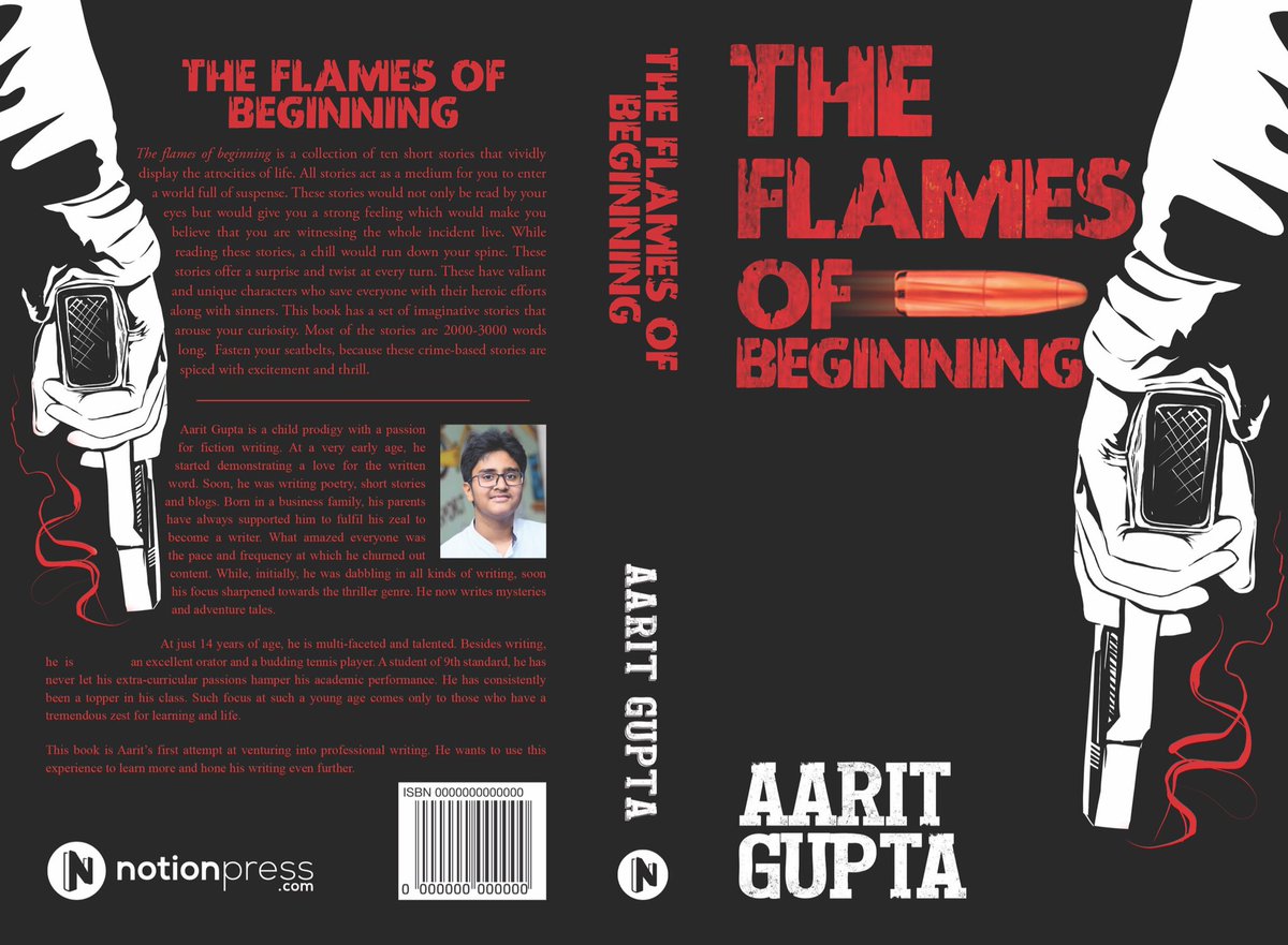 “The Flames of Beginning-
My first book wl be soon available online. I have penned 10 short fiction based stories.Each story is full of suspense and thrill. While reading these stories, a chill would run down your spine.
#novel #novelist #youngnovelist #fictionnovel #fiction
