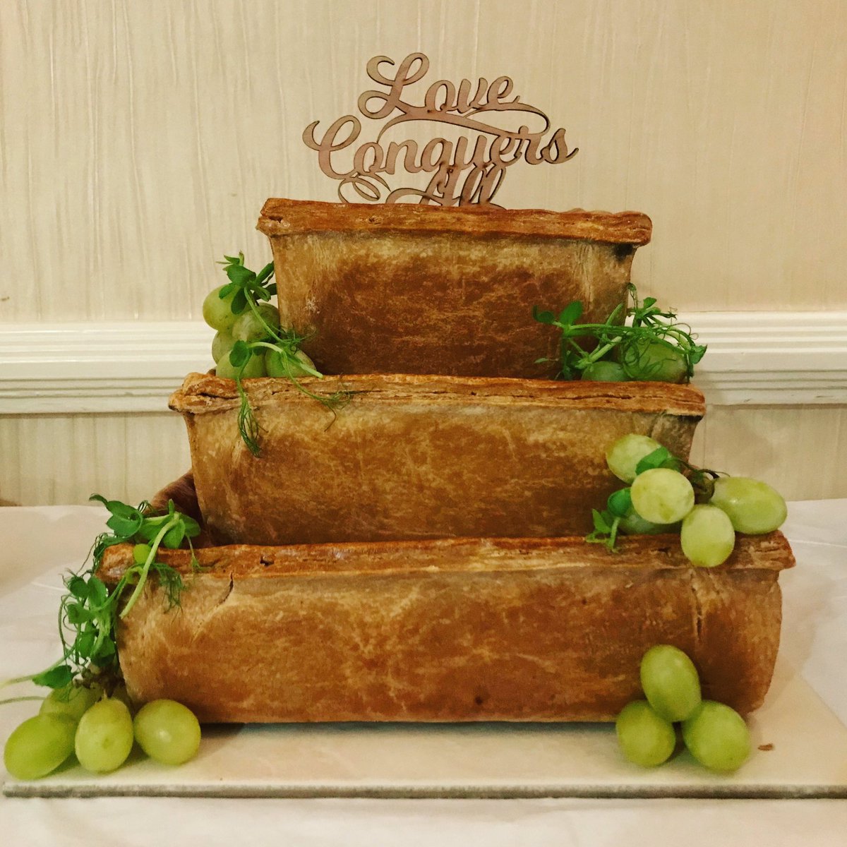 We LOVE 💕 winter weddings 👰🏻 🤵🏼 especially catering for them.

Whether you want to keep it simple, or go all out, we can work with you on your perfect wedding pie; available in a selection of flavours and sizes. 

#justmarried #thegreens #mrandmrsdouglas #weddingfood #porkpie