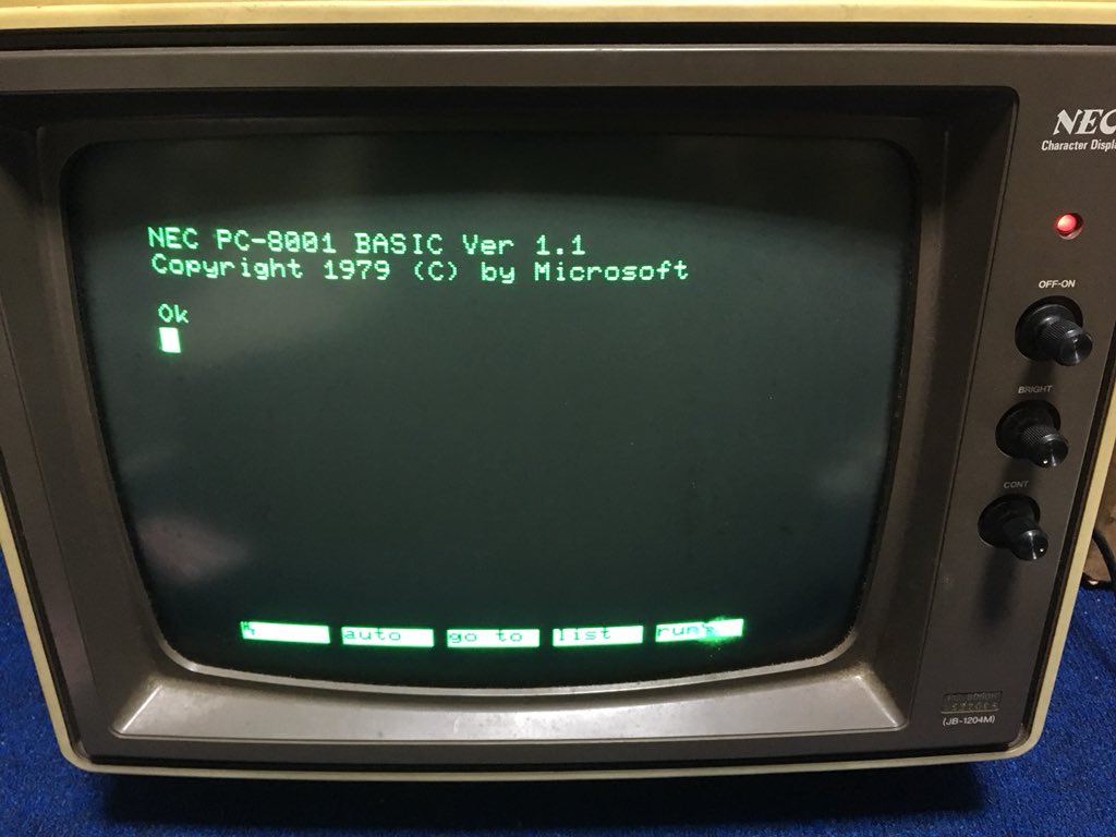 PC-8001mkⅡ＋CRTディスプレイ 完動品