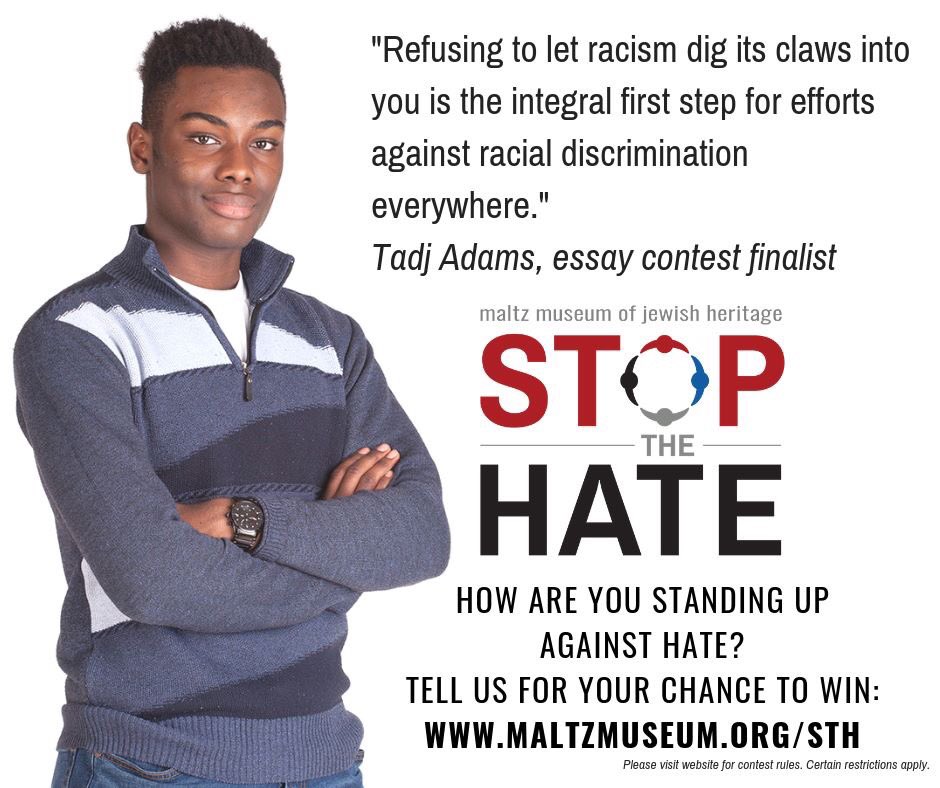 stopthehateUS's tweet image. #StopTheHate essay writing contest is underway! 6-12th graders in Northeast Ohio: send us your words on how you are standing up to hate for a chance to win big! MaltzMuseum.org/STH