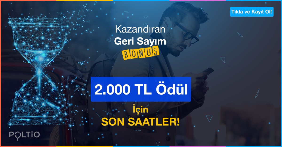 2.000TL için geri sayım başladı! 10 sorunun tamamını doğru bilenler 2 Bin TL'yi paylaşacak! Hemen kayıt ol ve saat 20:00'yi bekle. polt.io/LmY  

#KazandıranGeriSayım #Yarışma