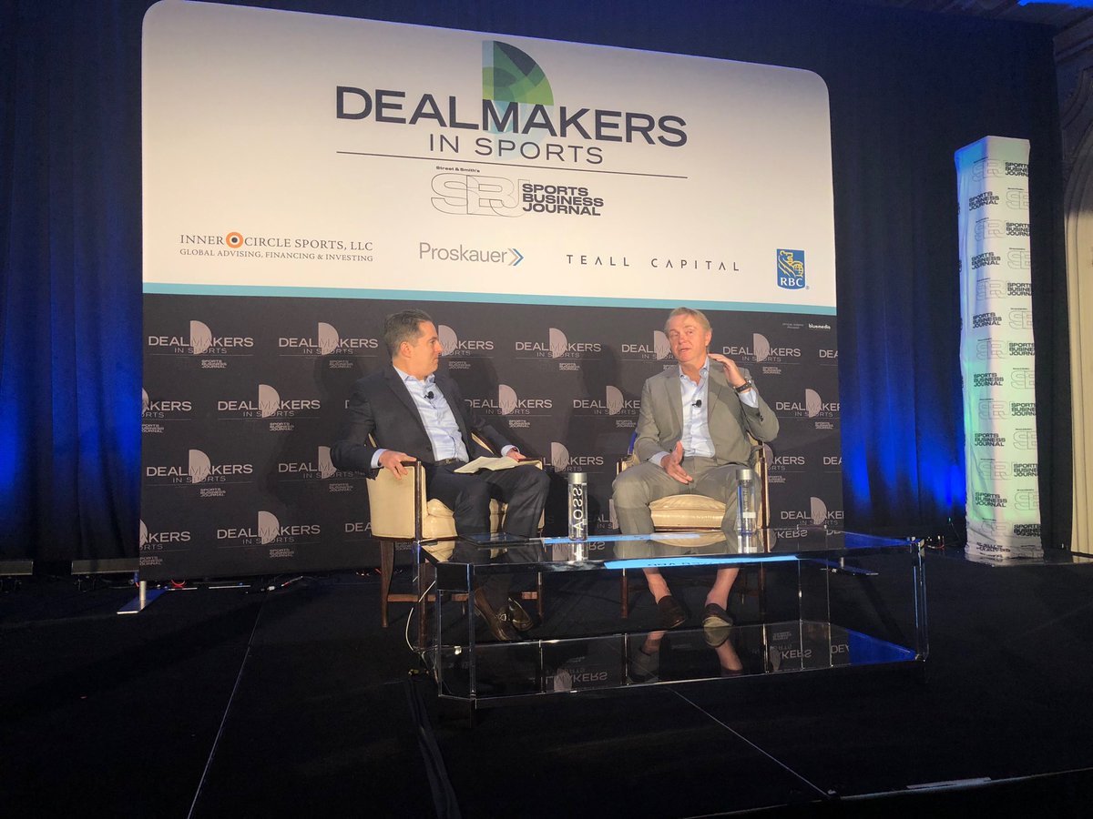 Our first panel of the morning is an interview with ⁦<a href="/InnrCircleSprts/">Inner Circle Sports</a>⁩’ Rob Tilliss and ⁦<a href="/Bucks/">Milwaukee Bucks</a>⁩ co-owner Wes Edens. #sbjdealmakers
