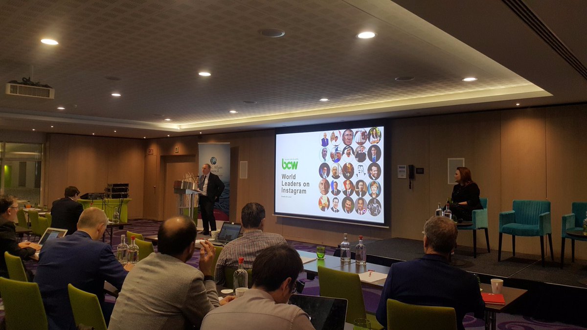 Twiplomacy's tweet photo. Matthias @Luefkens giving a sneak preview of our upcoming study about World Leaders on #Instagram #EUDAS2018 #StayTuned https://t.co/Khi6Ak5R4o