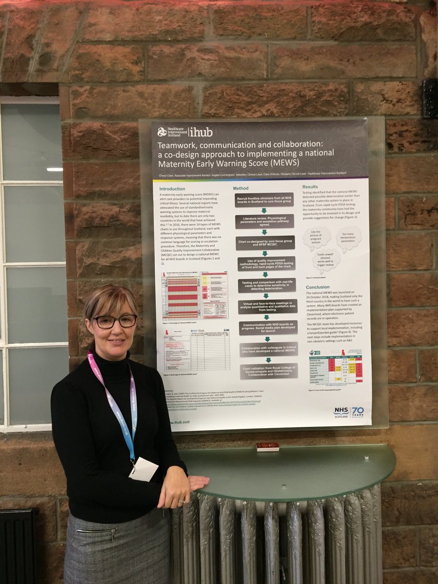 ihubscot's tweet image. At the @MidwiferyForum we are presenting not one, but two posters. Here is @Cheryl__79 presenting the work on MEWS. For more information about MEWS visit: tinyurl.com/y8f2vflv @mcqicspsp #spsp10