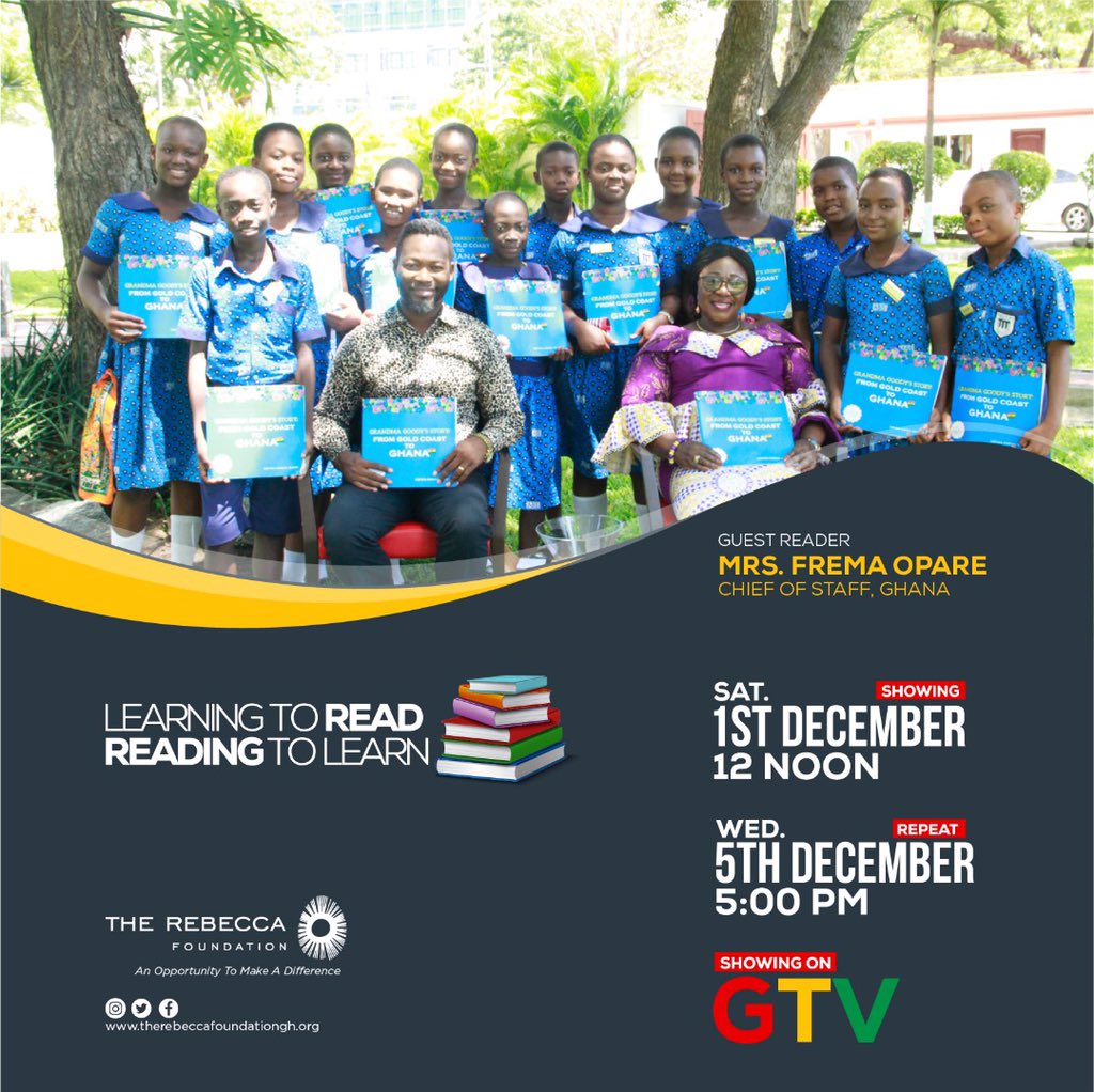 RAkufoAddo's tweet image. Please make a date with us on Saturday. Our guest reader is Ghana’s very first female Chief of Staff, Mrs. Frema Opare. Lets get our dear little ones to develop a habit of reading. 
#LearningToRead
#ReadingToLearn