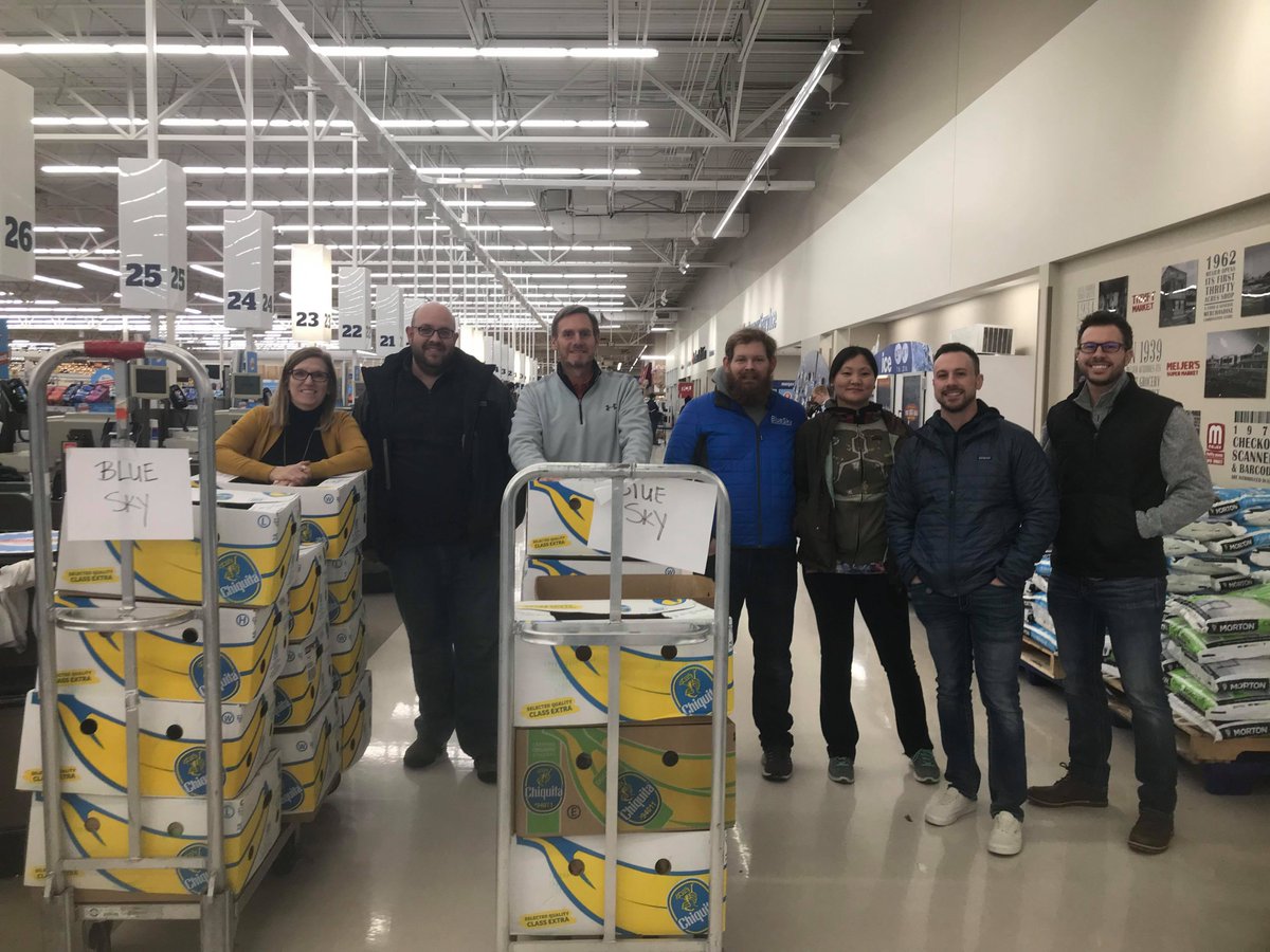 blueskycommerce's tweet photo. As part of expanding our BlueSky Cares program we helped @FueledForSchool shop for groceries at @meijer and unpack them at @IvyTechCC in #Noblesville on #GivingTuesday

The groceries are provided to 200 elementary aged kids in @NobSchools so they can eat on weekends. https://t.co/whHsEhi7G3