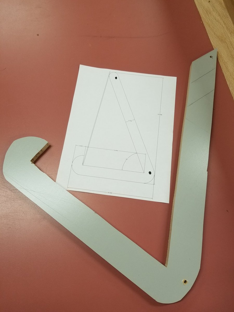 WWHSTechCoach's tweet image. Ss using the design process #studentengineer Correira created treestand prototype using @AutoCAD &amp;amp; @RIKONTools bandsaw 50mins. #studentengineer Patnode imported to @Vectric , nested 11 units &amp;amp; cut using #shopsabre CNC in 18mins.
#productivity #wizardpride #STEM #handsonlearning