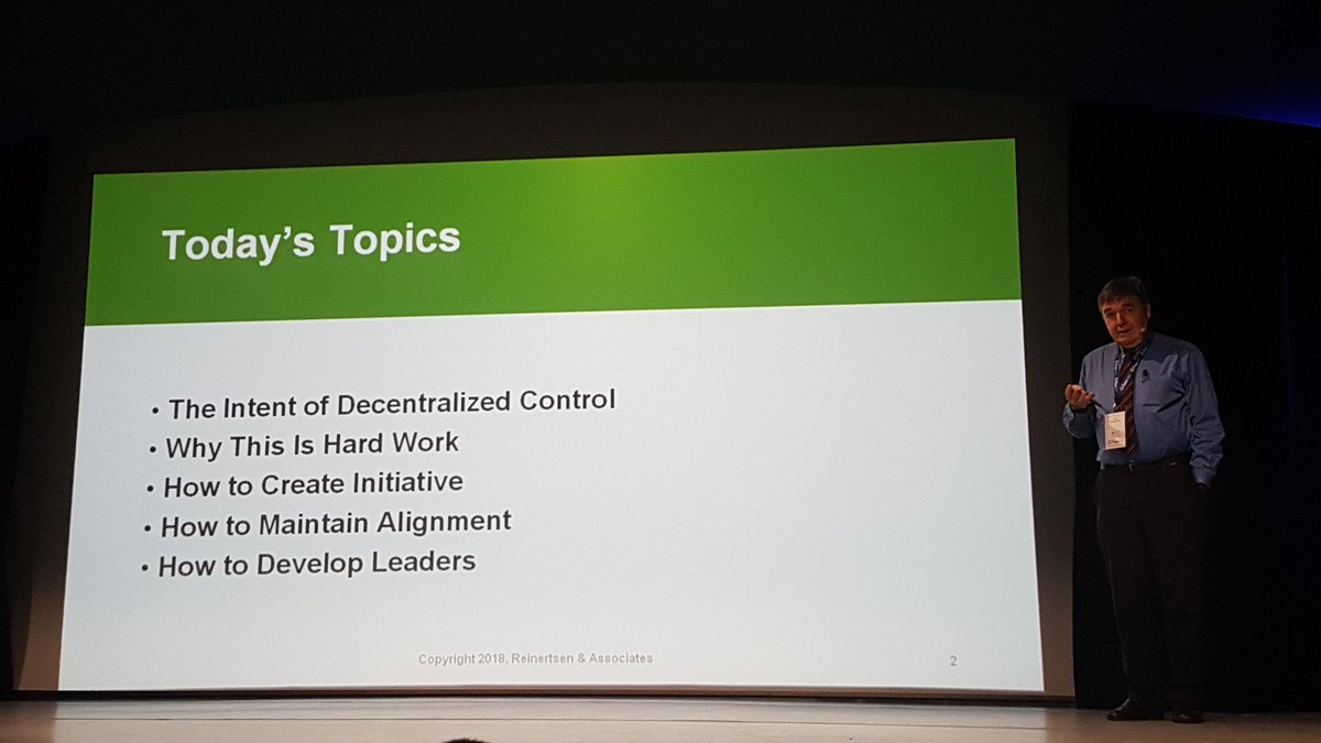 t_de_clercq's tweet photo. Very happy to see the talk of @DReinertsen #FlowConFR18 #FlowCon https://t.co/BHBJ8lFPJZ