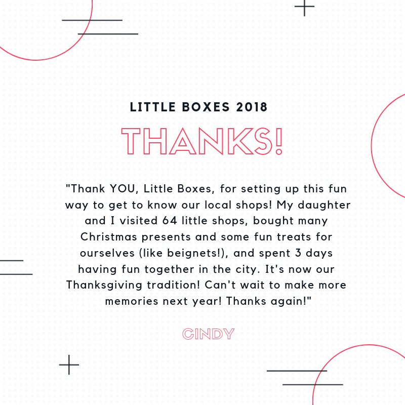 Thank you to all of our amazing stores and shoppers that made #LittleBoxesPDX a year for the books! We love hearing how much fun everyone had 🎉