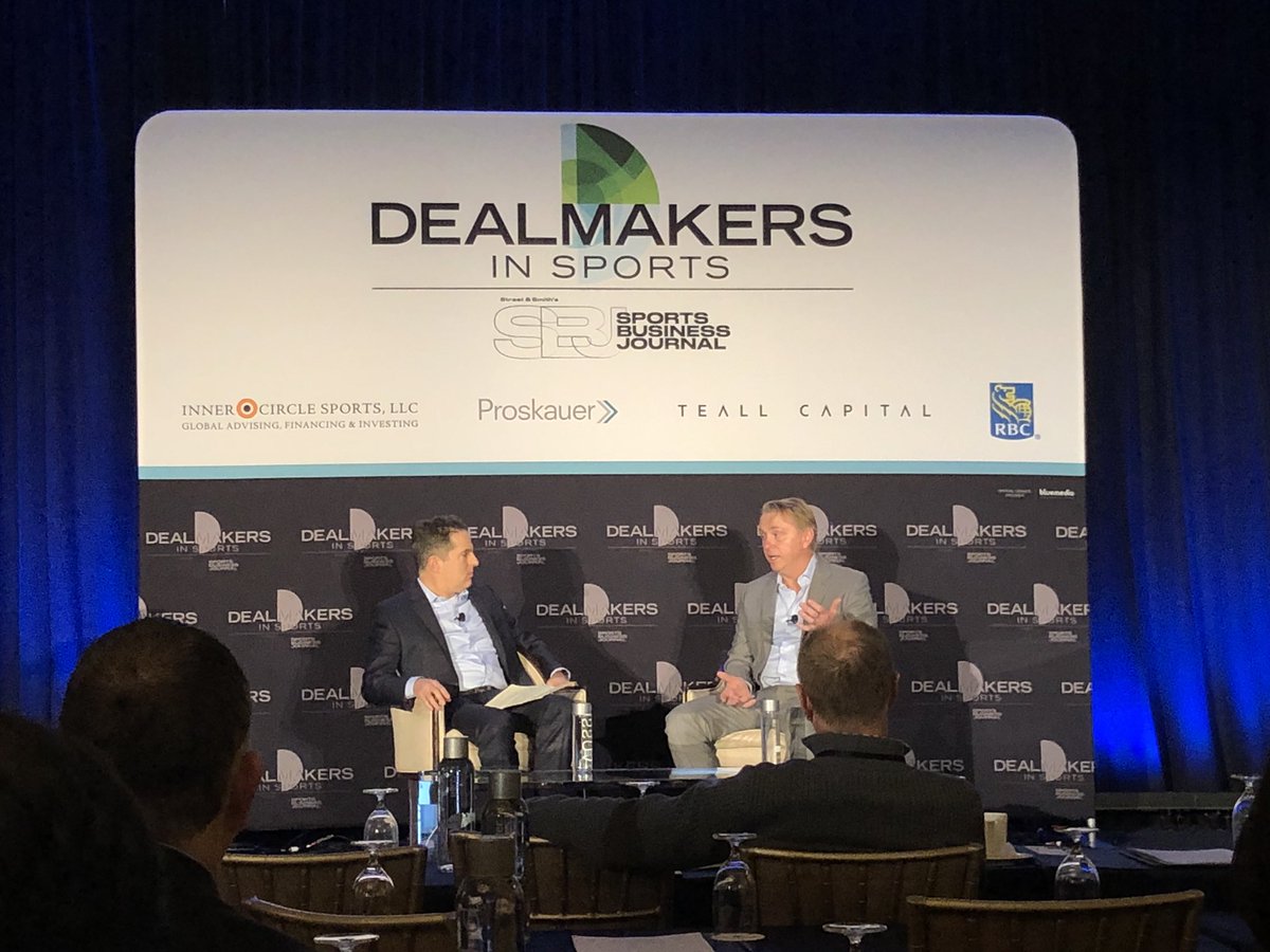 Great opening to the #sbjdealmakers <a href="/sbjsbd/">sbjsbd</a>.  @rtilliss interviewing @WesEdens <a href="/InnrCircleSprts/">Inner Circle Sports</a> #sportsbusiness #finance