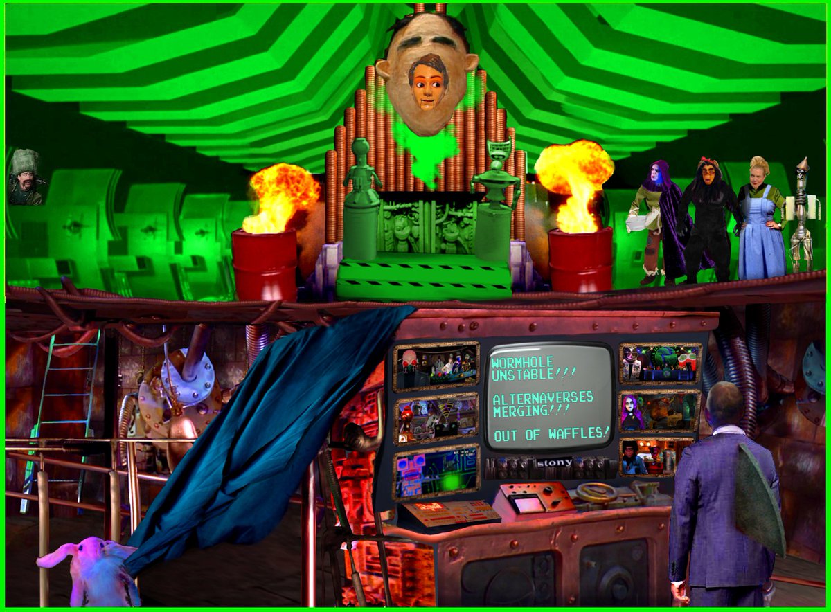 brotherzee's tweet photo. @pattonoswalt @JElvisWeinstein @kwmurphy @barvonblaq @timryder @MST3K @RiffTrax @feliciaday @FrankConniff @BillCorbett @TraceBeaulieu @page_branson @KCSKevinSmith @MSTieMinute @ohaimattmcg @Ericarod791 @ElliottKalan ...Hmmmmm, it turns out #MirrorMirrorAlternaverseJonah (#EvilJonah for short) is also sending #Metallicus units into the #wormhole to recapture #GoodTestCases from across the #alternaverse. "Good" #Bobo & #BrainGuy try to tunnel to freedom... #MST3K #MSTI https://t.co/FrpsqDTJO7 https://t.co/E6TYWaNLEy