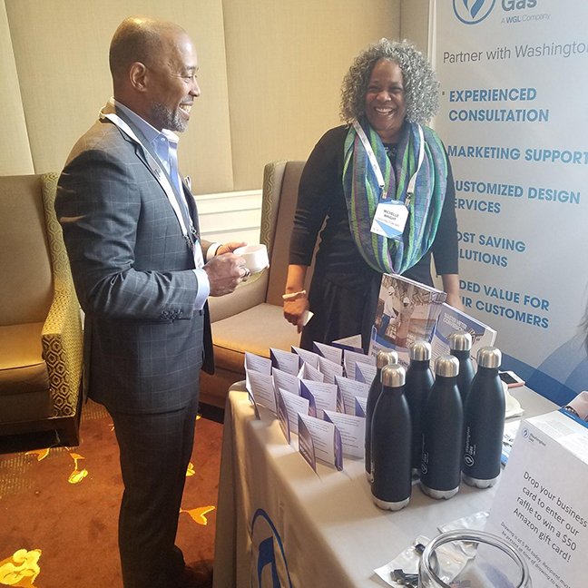 washingtongas's tweet photo. We're proud to be a title sponsor of this morning's #BMACEast conference, where #multifamily executives are discussing affordable housing solutions. https://t.co/yJTjWs3SeY