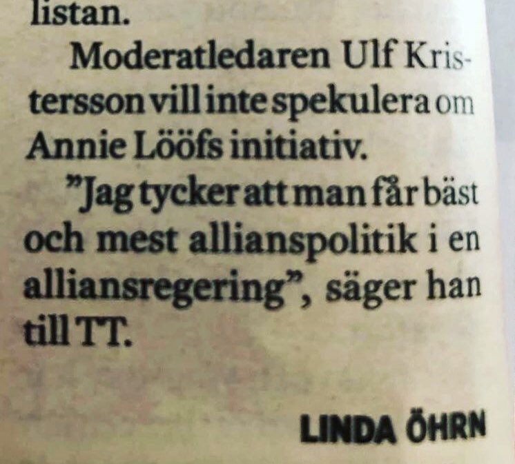 Ibland är politik väldigt enkelt.