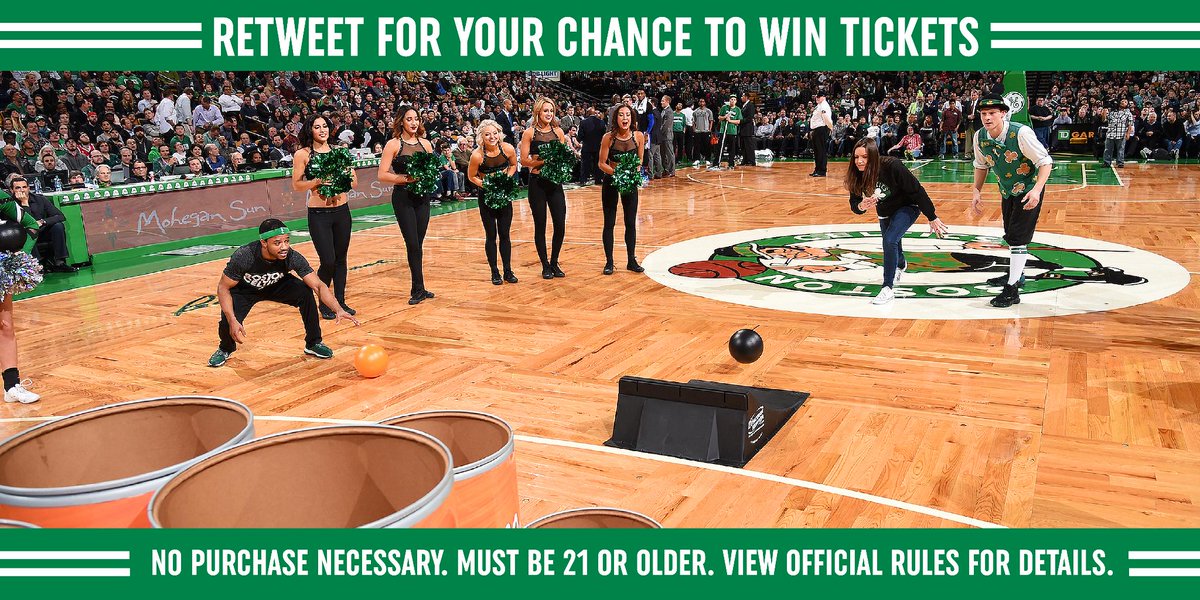 celtics's tweet image. Need tickets to Friday's game? RT to enter to win 2 tickets and play @MoheganSun Super Skee Ball on the parquet! 🔁

Official rules: on.nba.com/2BCcWWK