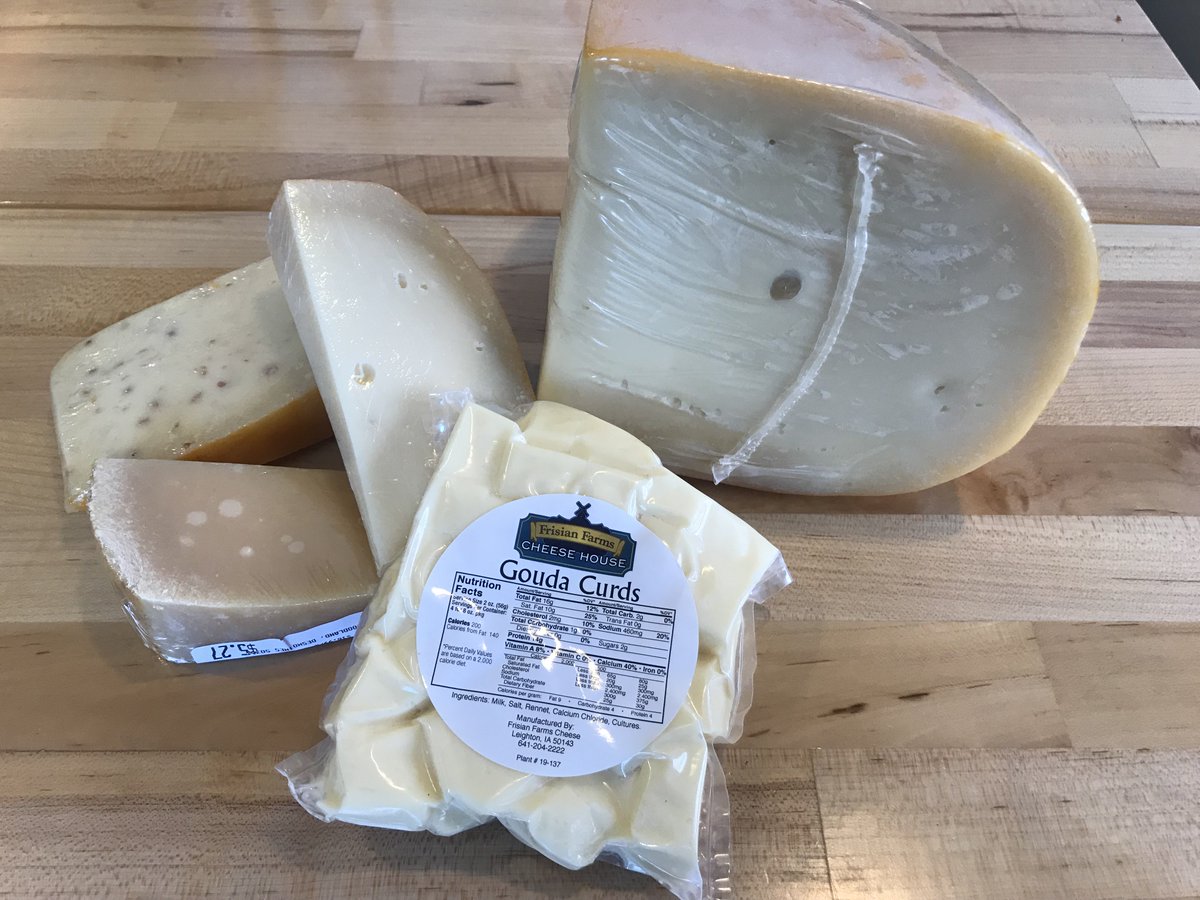 GatewayMarket's tweet photo. #LocalFeature
We're giving a shoutout to Frisian Farms Cheese House located in Leighton, IA. Frisian Farms offers a variety of various ages and flavors of Gouda cheeses. Come experience Gouda from Frisian Farms at Gateway Market. https://t.co/f7DBeBAzY4