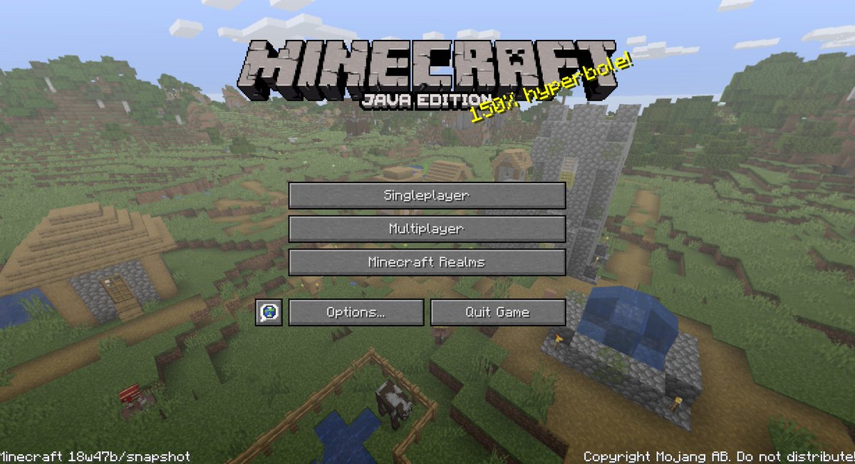 Andrew Toycat New Java Edition Title Screen For 1 14 It Shows The New Plains Biome Village Looks Good