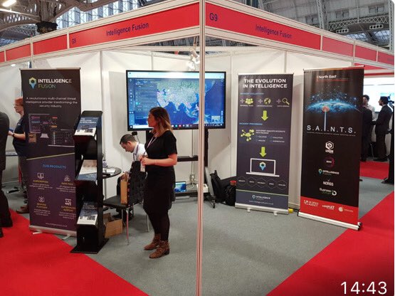 Good to see ⁦<a href="/IntellFusion/">Intelligence Fusion</a>⁩ flying the SAINTS flag ⁦@ISExpo18⁩ ⁦<a href="/SatAppsCatapult/">Satellite Applications Catapult</a>⁩ ⁦<a href="/spacegovuk/">UK Space Agency</a>⁩ ⁦<a href="/UKspace/">UKspace</a>⁩ #situationalawareness #data #transformation #govtech