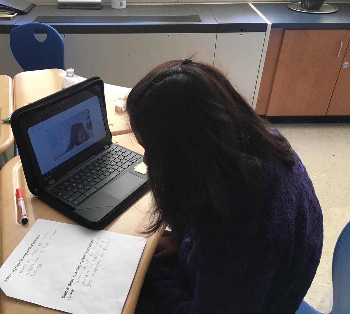 AndeleeEspinosa's tweet photo. Using @Flipgrid to make sure there is student voice at an upcoming IEP. Even if she can’t express herself the day of, her preferences, strengths and challenges will still be heard. She can’t wait to show her videos! #flipgridfever https://t.co/OZD1iSVpRI