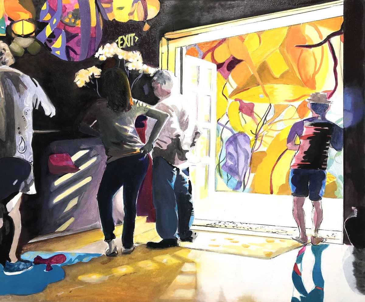 ingastt's tweet image. Oil painting about relevance of allegory of Plato’s Cave in modern life #plato #painting #oilpainting #modernart #abstractart #contemporaryart #colour #contemporarypsinting #justfinished #visualart #philosophy #artistontwitter